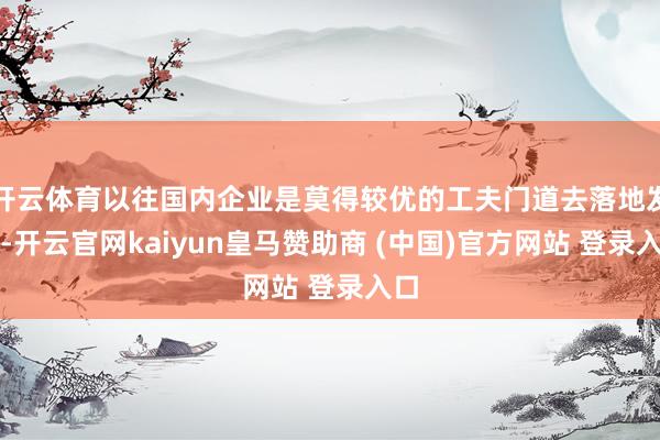 開云體育以往國內(nèi)企業(yè)是莫得較優(yōu)的工夫門道去落地發(fā)展-開云官網(wǎng)kaiyun皇馬贊助商 (中國)官方網(wǎng)站 登錄入口